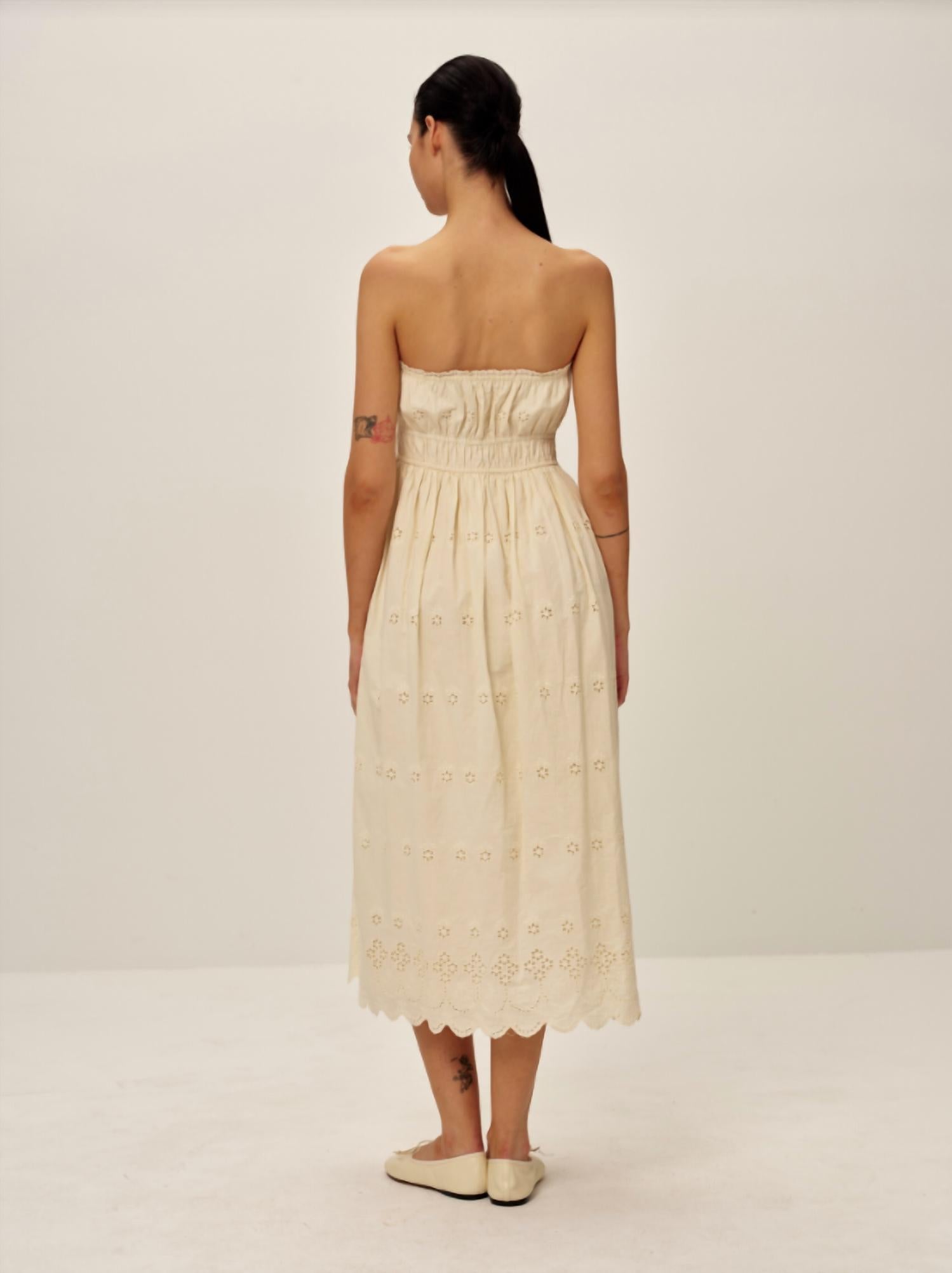 Elodie - Bea Eyelet Off The Shoulder Dress