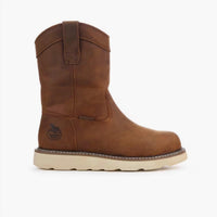 Georgia Boot Men's Core 37 Wedge Pull On Steel Toe Waterproof Work Boot in brown - men's boots