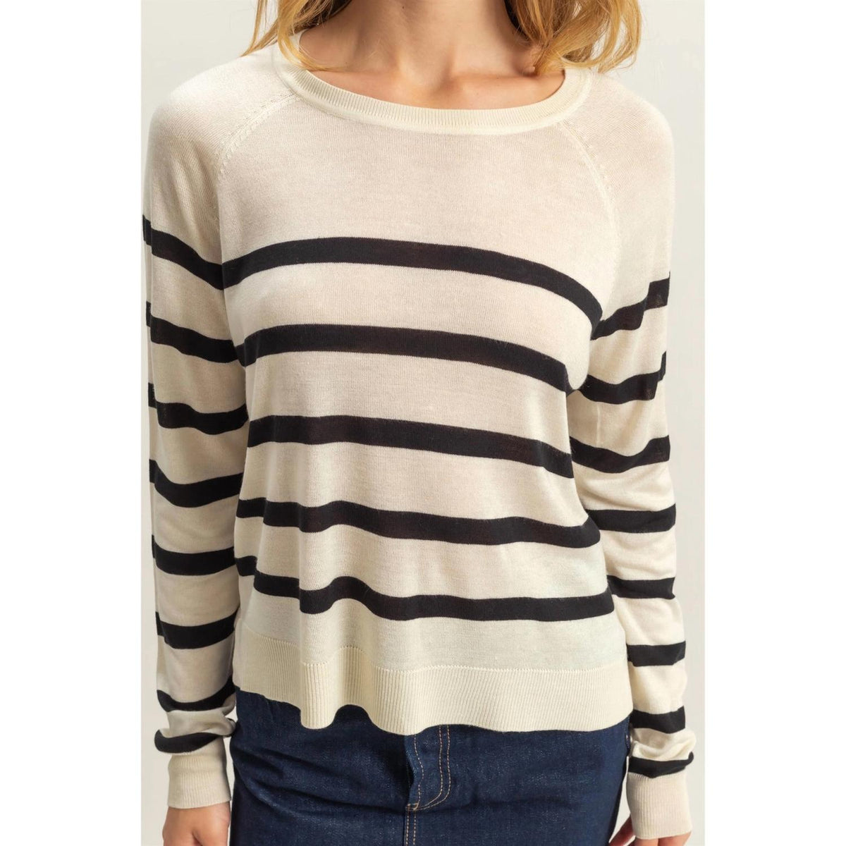 Hyfve - Casual Crew Raglan Knit Top