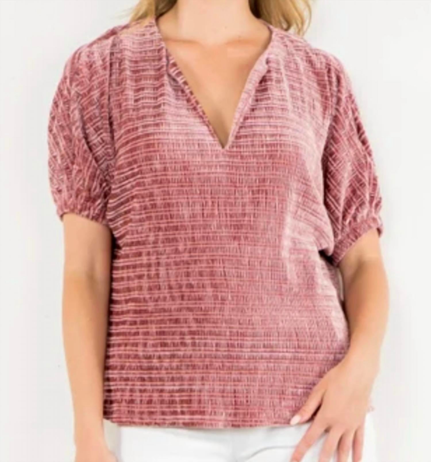Thml - V-neck Velvet Top