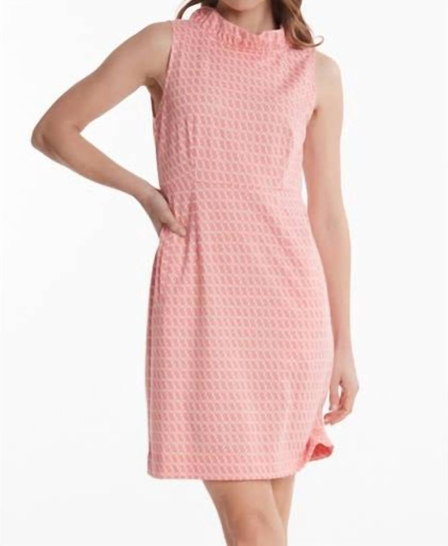 Tyler Boe - Erica Jacquard Dress in Coral Links