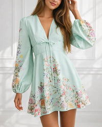 Endless Blu. - Garden Long Sleeve Mini Dress