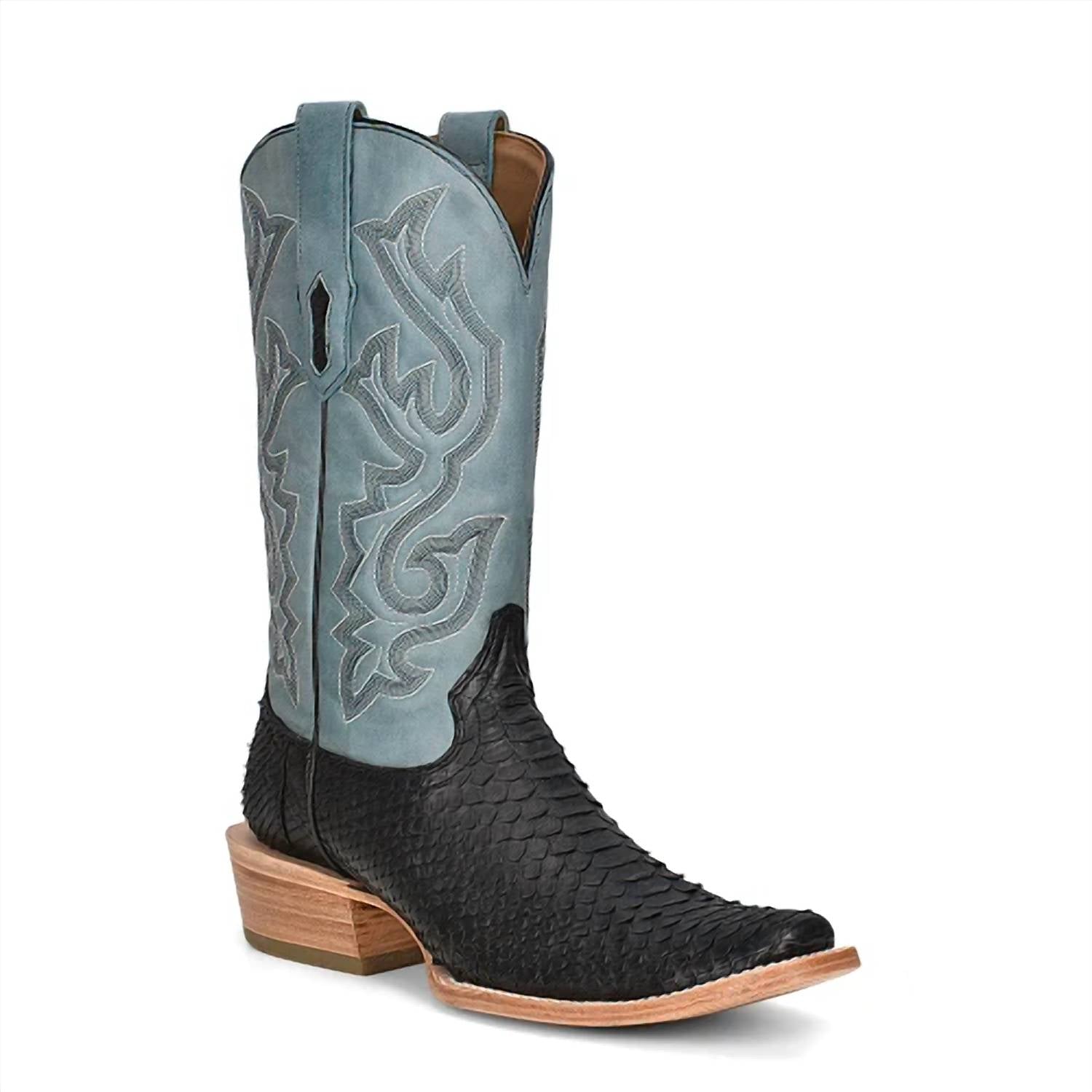 Corral - Men's Python Embroidery Square Toe Boots