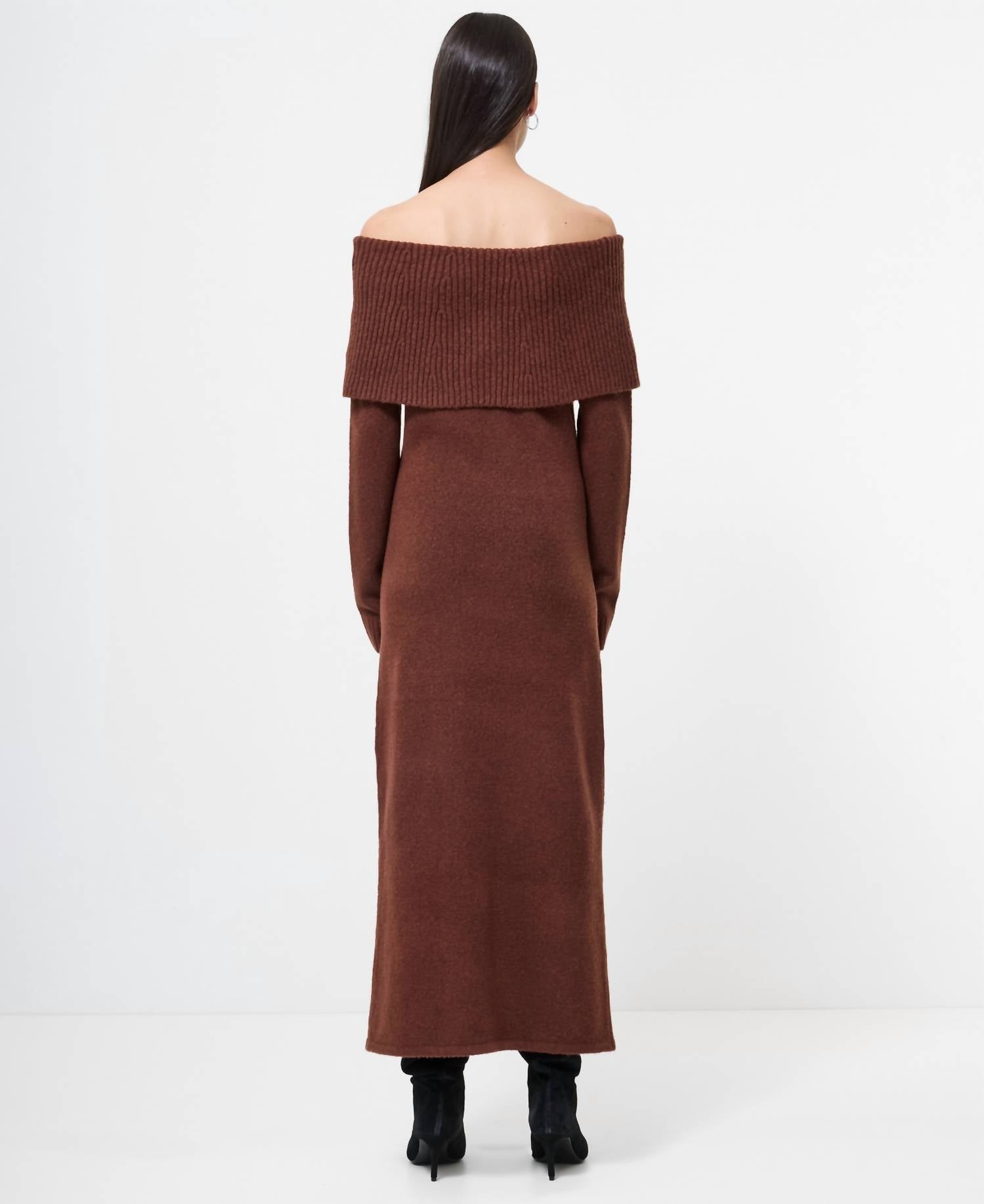French Connection - emilia knit off shoulder dress