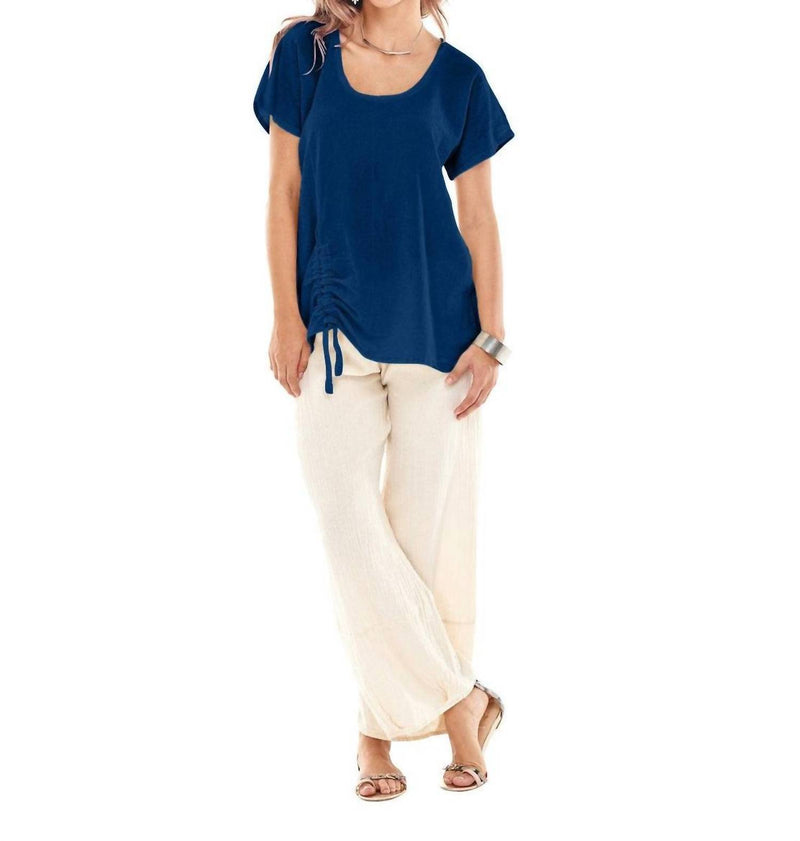 Oh My Gauze! Ana Top in sapphire - women's t-shirt