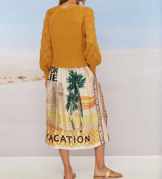 Me369 - Elizabeth Printed Midi Skirt