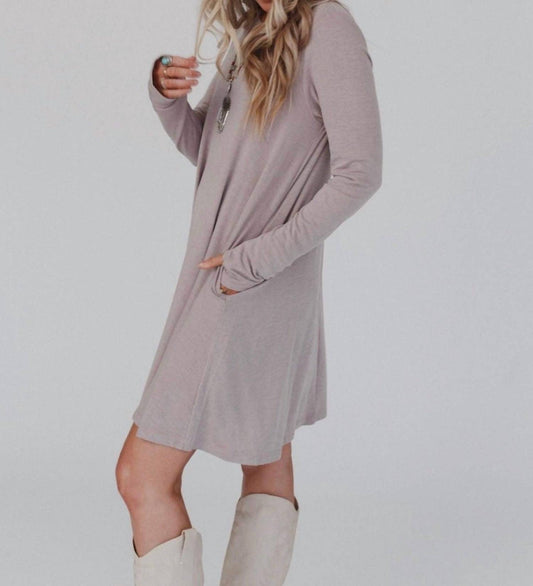 Three Bird Nest - Nest Jake Long Sleeve Crewneck Mini Dress