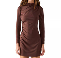 STEVE MADDEN Munich Mini Dress in brown - women's dress