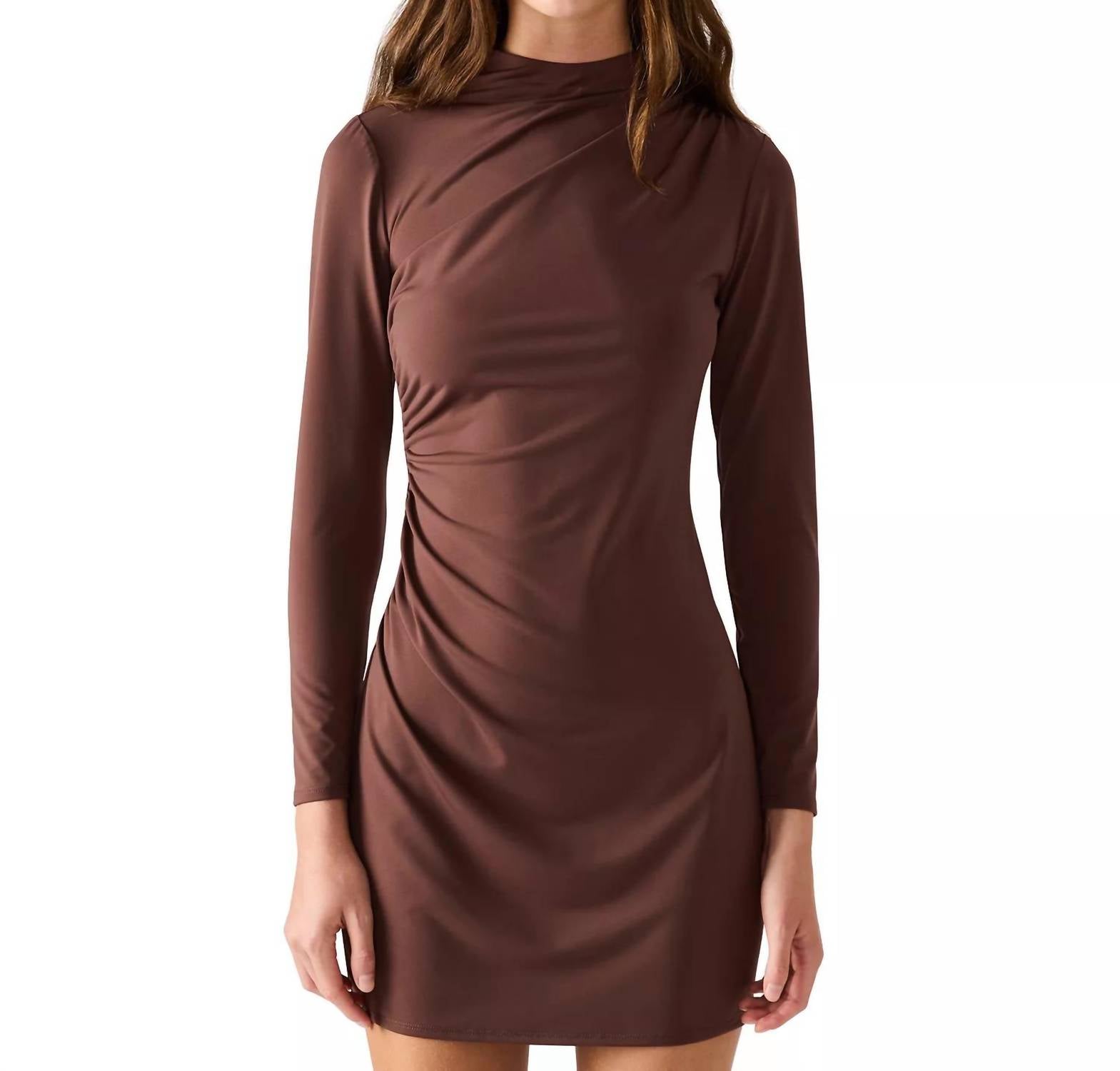 STEVE MADDEN Munich Mini Dress in brown - women's dress