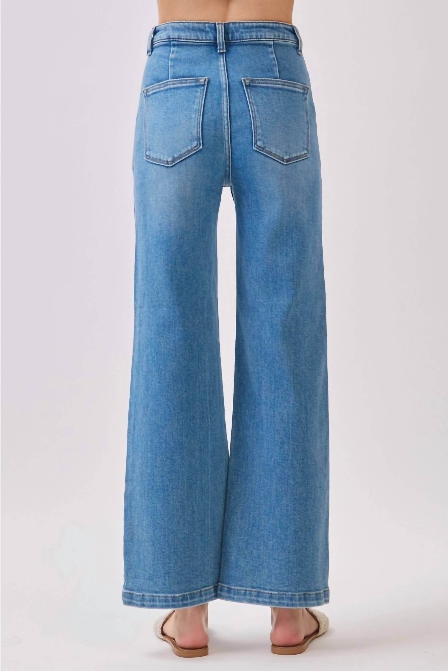 Letter To Juliet - Enzo Diamond Pocket Wide Leg Flare Jeans