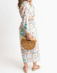 Karlie - Karlie Capri Travel Print Shirt Dress