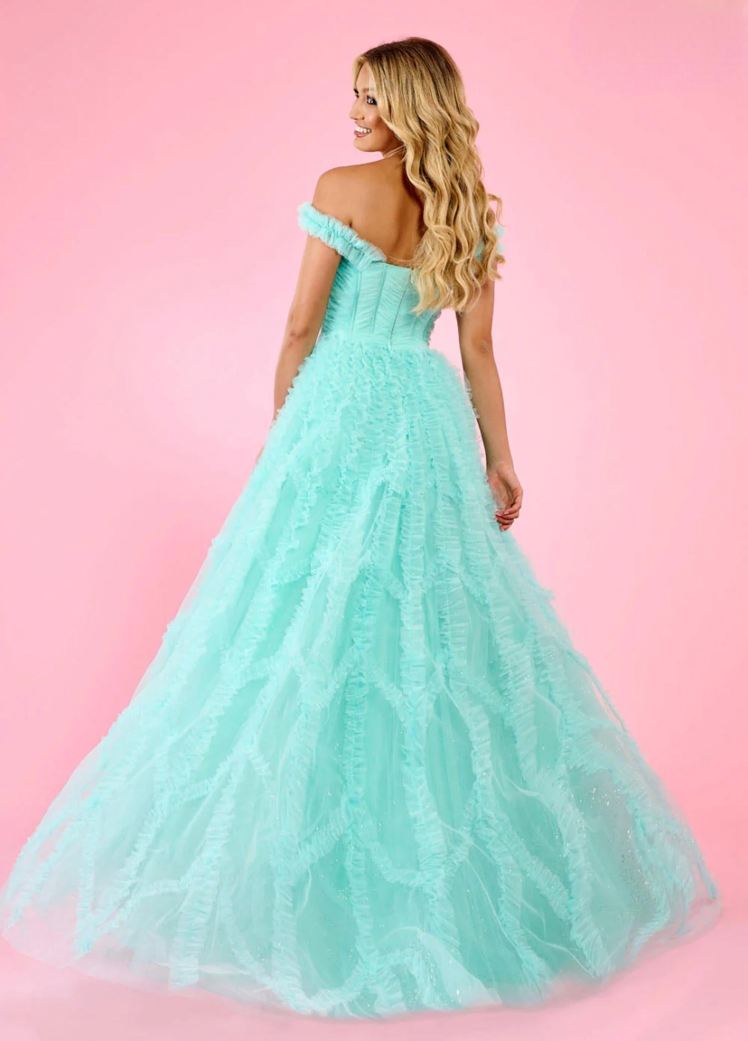 Rachel Allan - Glitter Tulle Prom Dress