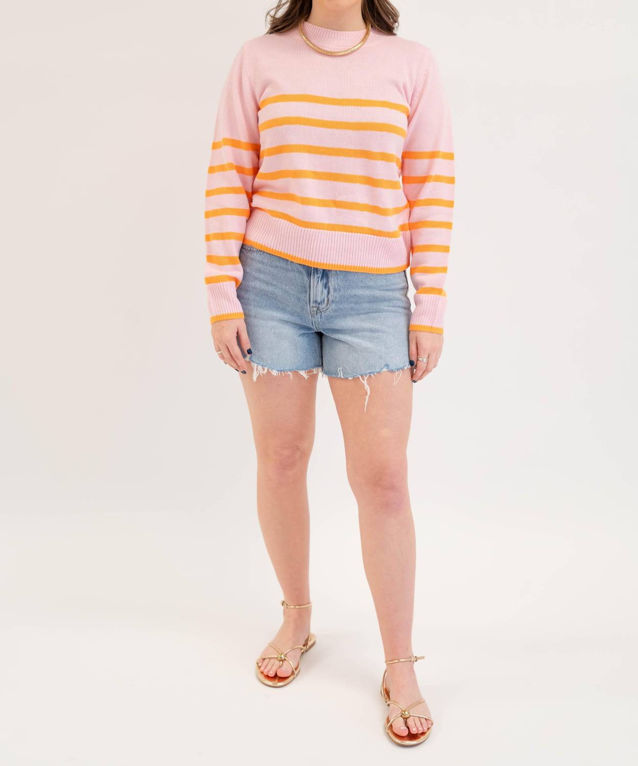 SUGARLIPS Sarah Sweater in pink orange - women's sweater