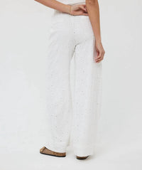 Esqualo - Tania Embroidery Flowers Trousers