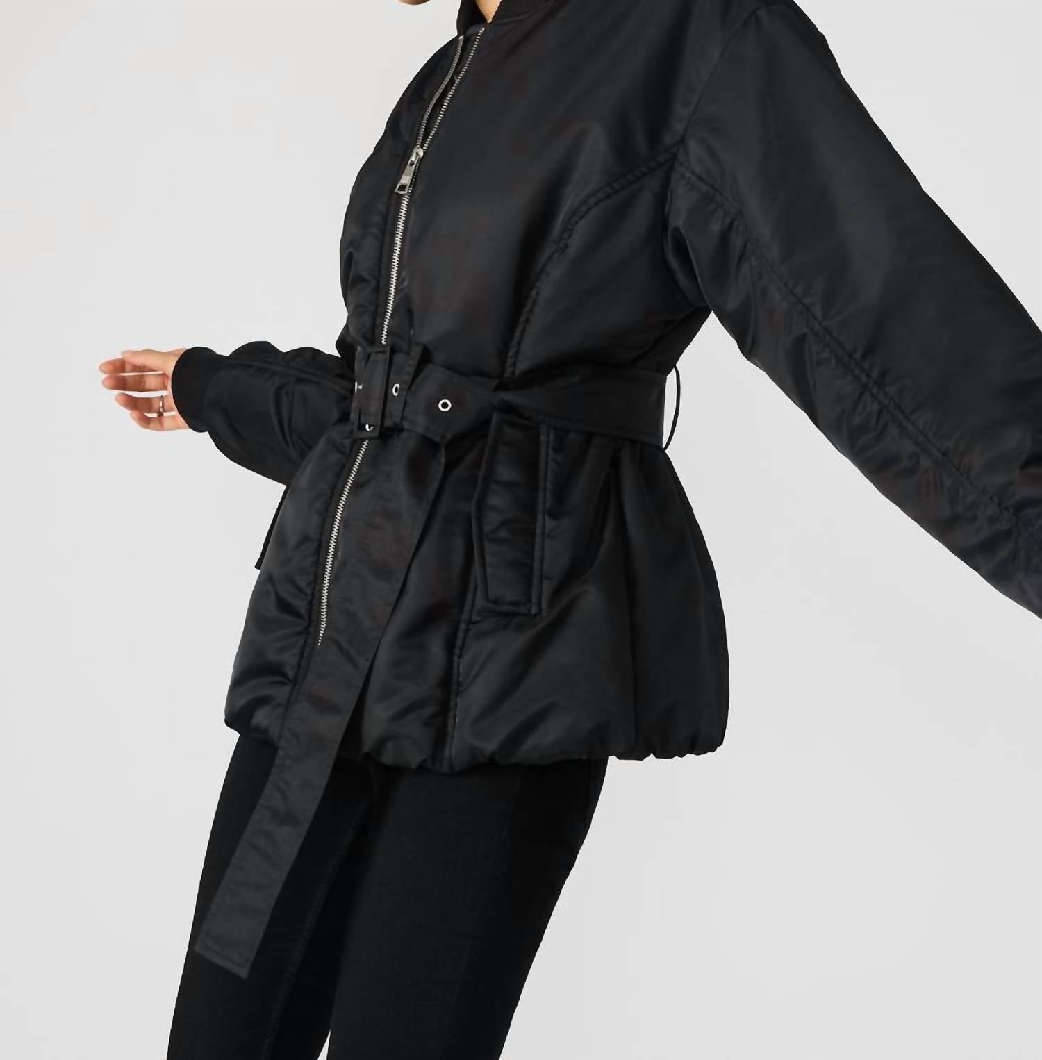 STEVE MADDEN Eryn Jacket in black - women's jacket - detail view