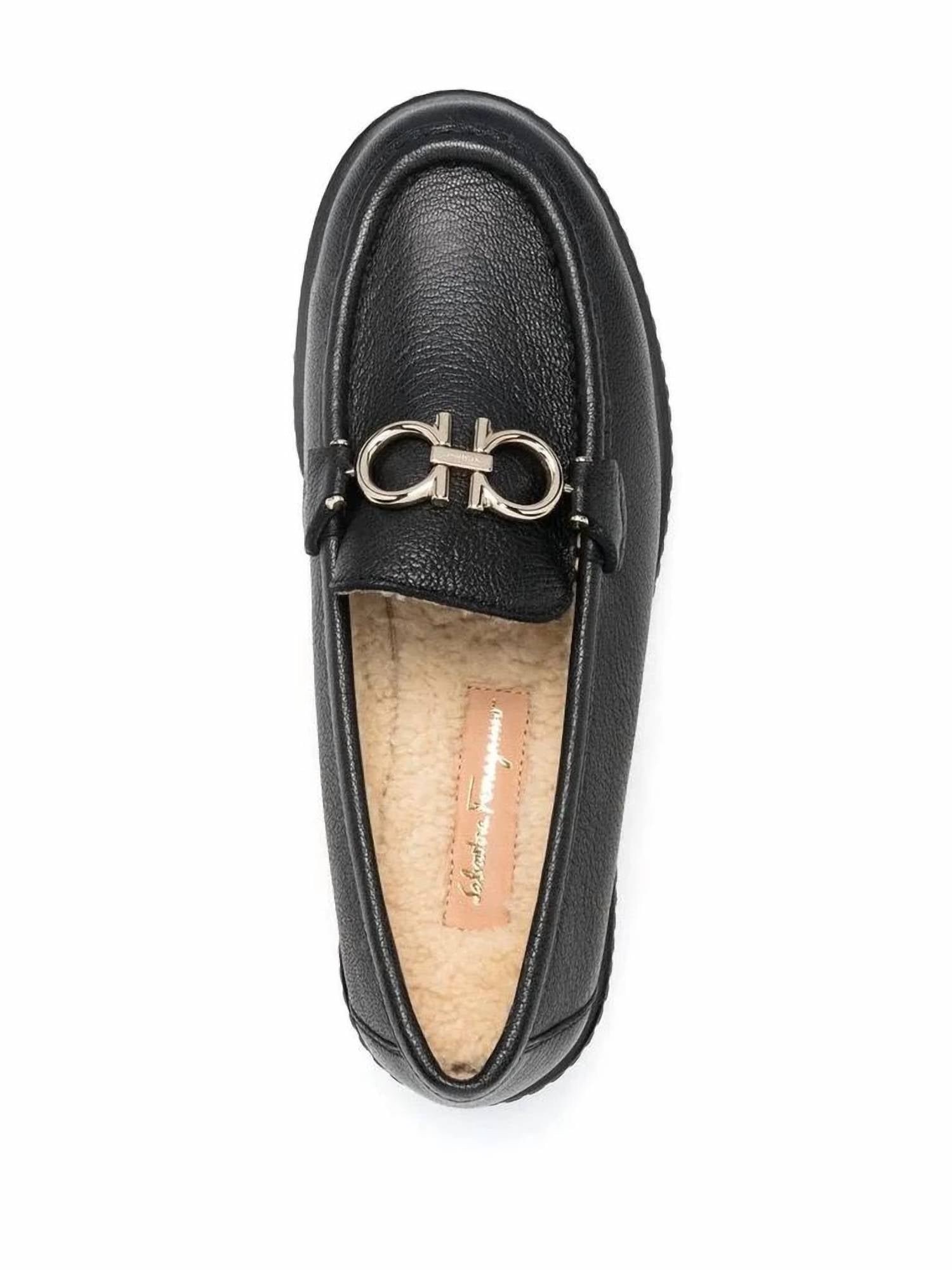 Salvatore Ferragamo - Women's Buckle-detail Leather Loafers