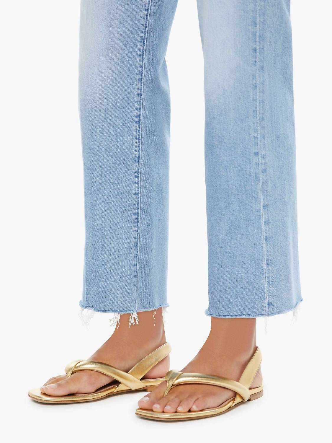 Mother - Mid Rise Rambler Zip Ankle Fray Jeans