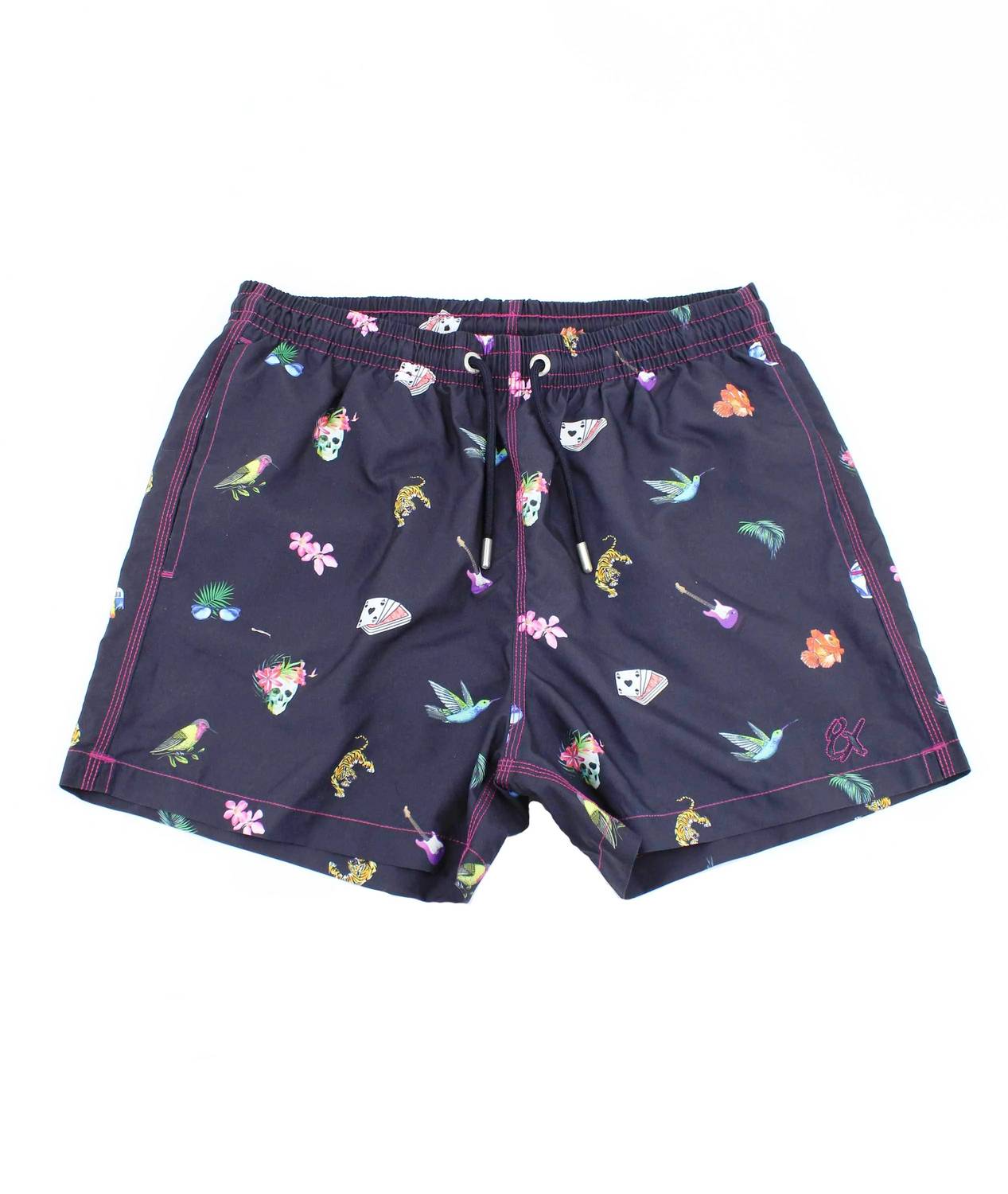 Eight X - Urban Jungle Print Swim Trunks