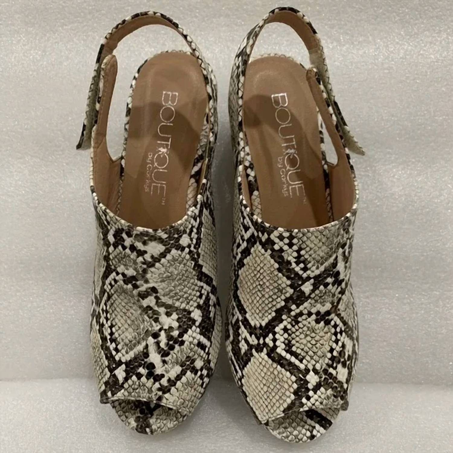 Corkys Footwear - Women's Snake Peep Toe Wedge Sandal