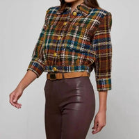 L'Agence - Jia Cropped Tweed Jacket