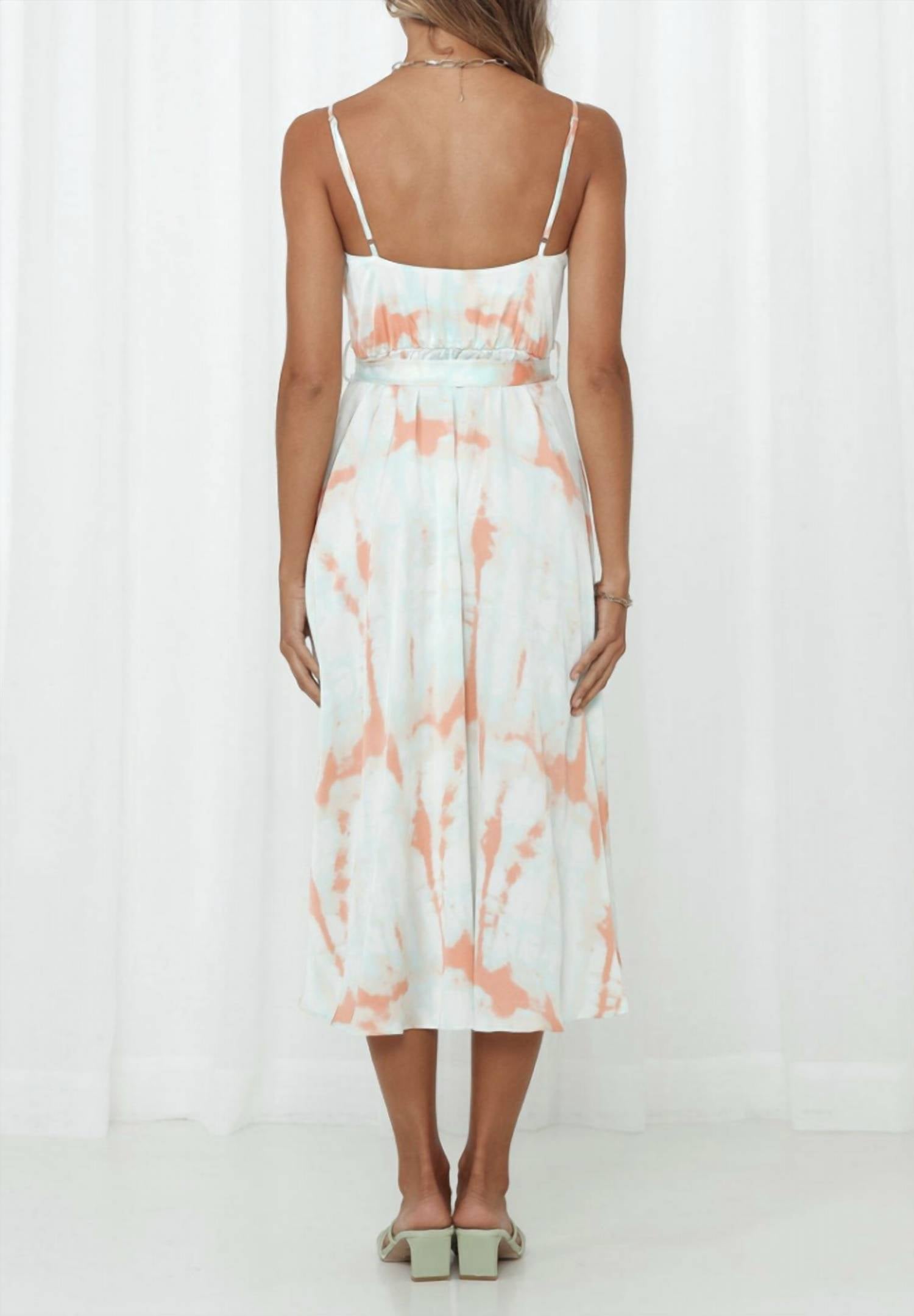 One & Only - Gemma Tie-dye Wrapped Midi Dress