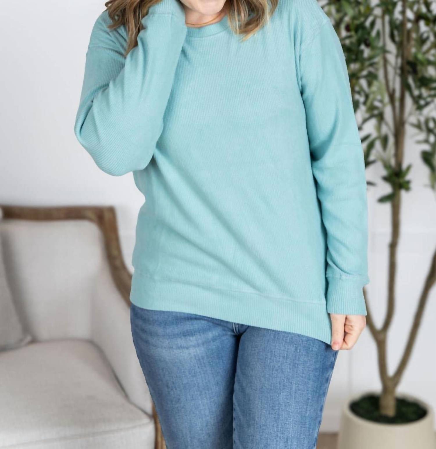 Michelle Mae - Corrine Ribbed Pullover Top