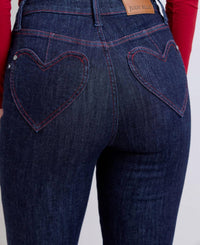Judy Blue High Waist Heart Shaped Pockets Skinny Jeans in dark wash - women's jeans - view 6