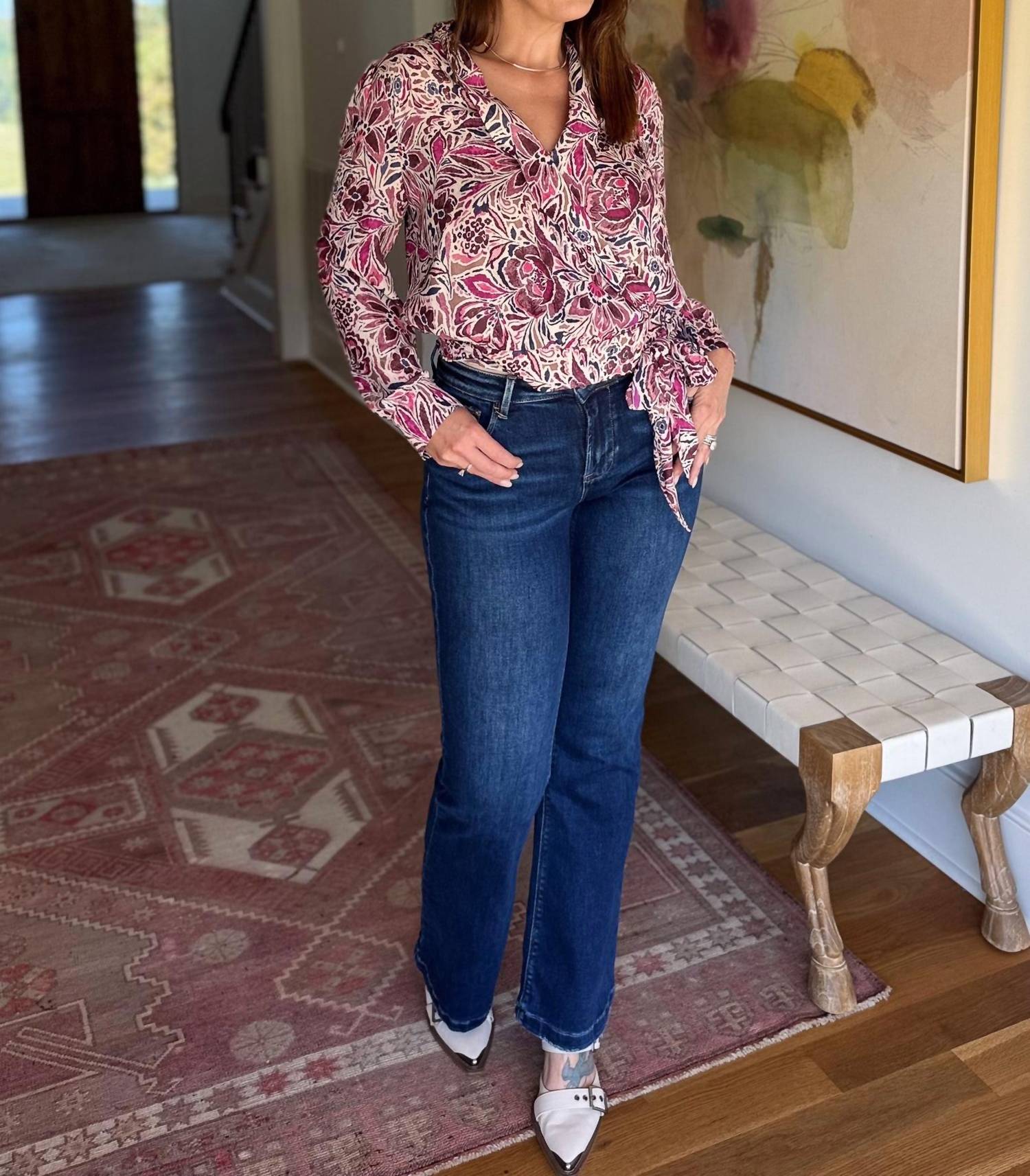 RISEN Jet Set Flare Jeans in blue - women's jeans