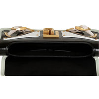 Balmain - Women's Blaze Leather Baguette Top Handle Crossbody Bag