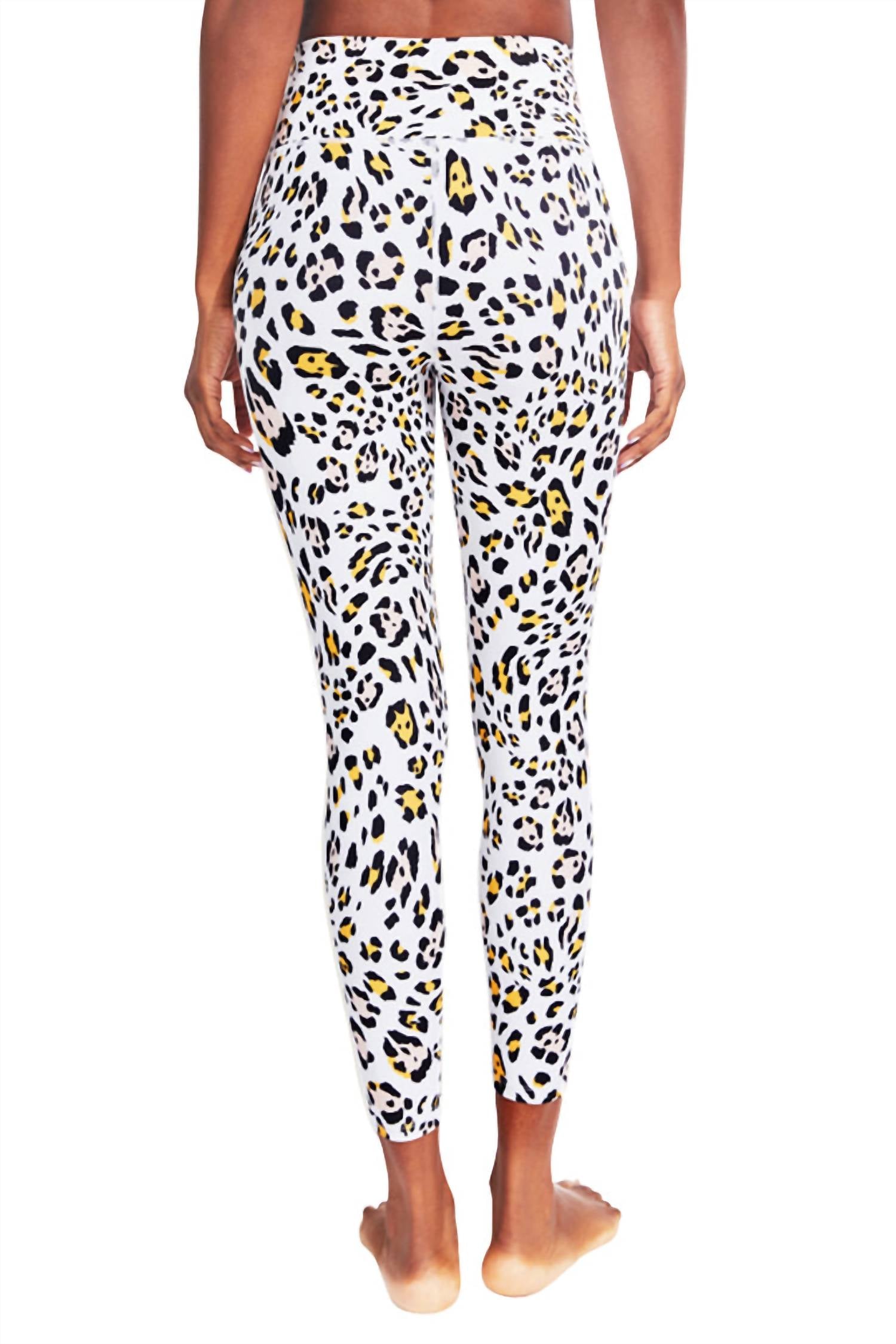 Kensie - Printed Folded Waistband High Rise Length Leggings