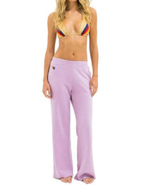 AVIATOR NATION Wide Leg Pocket Sweatpants in mauve 1 - women's pants