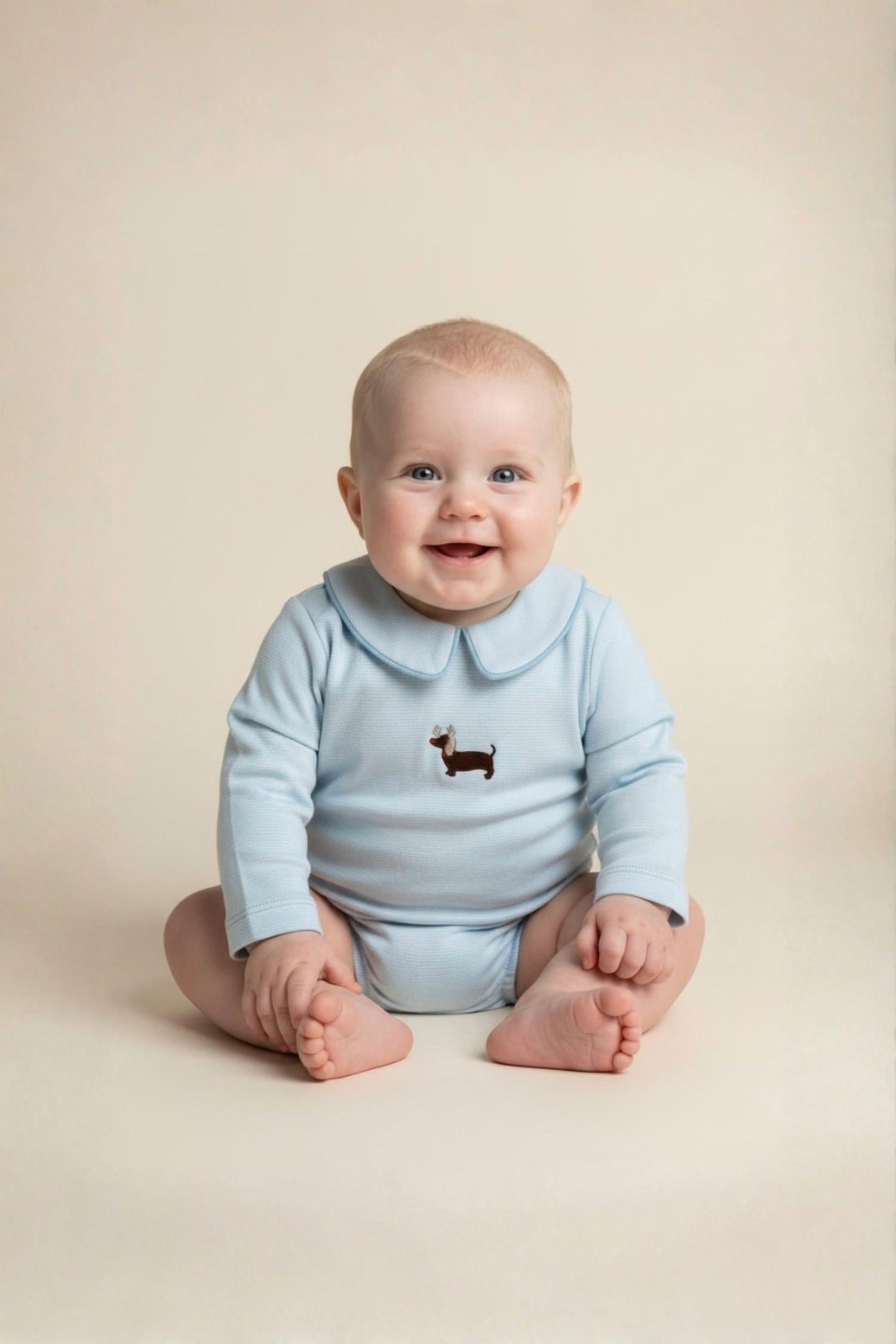 Bailey Boys Boy's Reindeer Doxie-diaper Cover in light blue - kids' item
