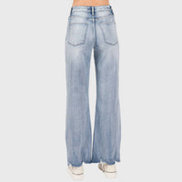 Petra153 - DISTRESSED HIGH RISE COMFORT VINTAGE FLARE JEANS