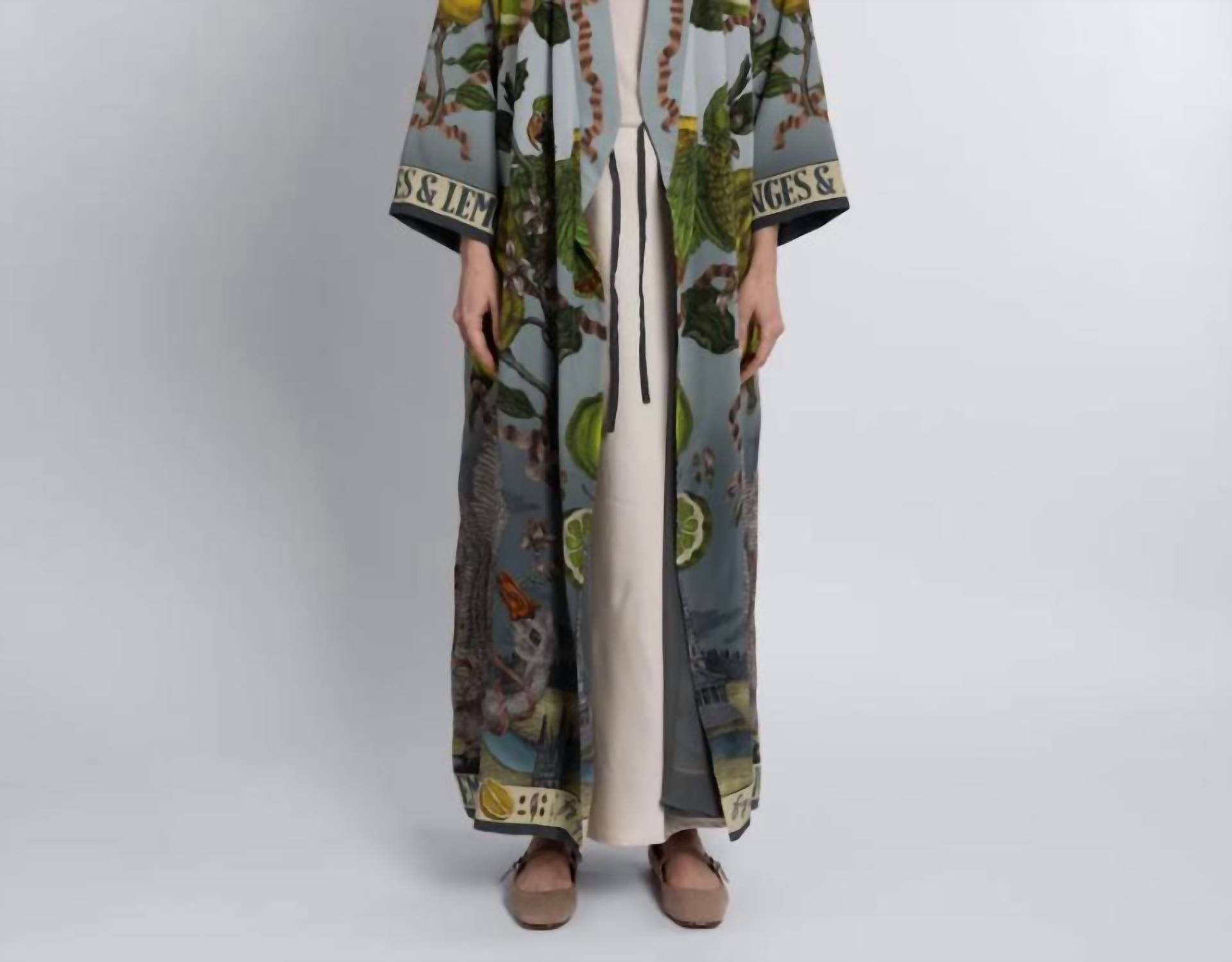 Sabina Savage - Oranges And Lemons Silk Robe