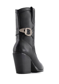 Forastero Women's Leather Ankle Boots in black - women's shoe - detail view