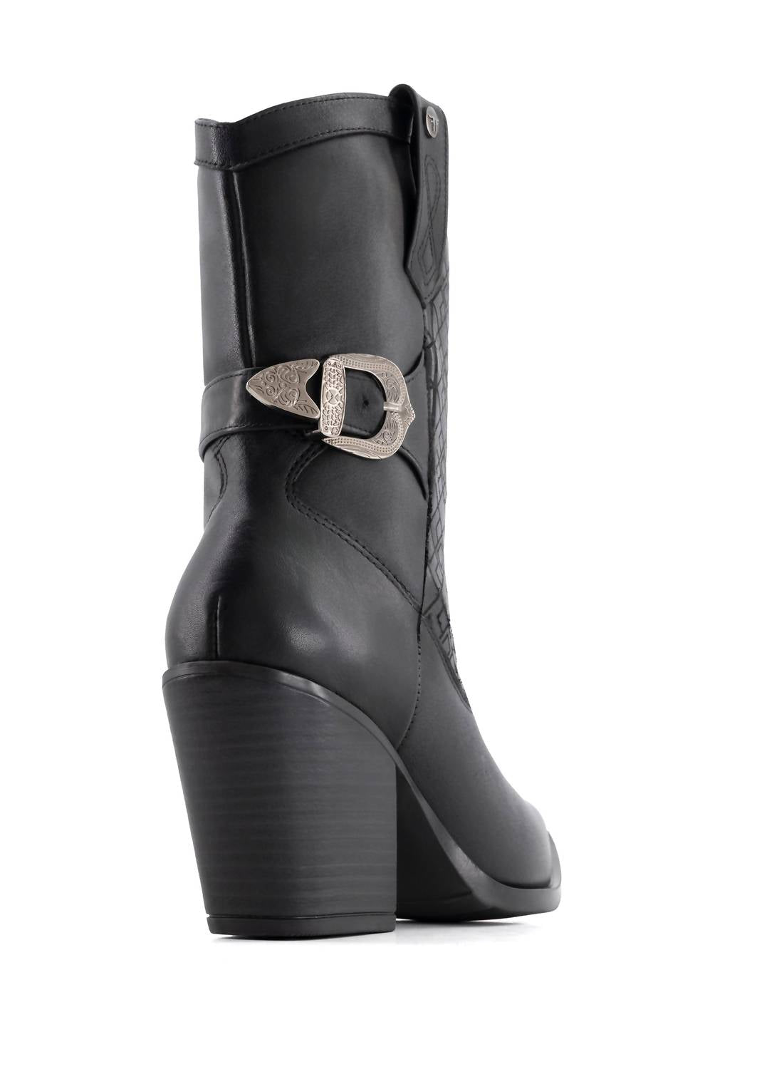 Forastero Women's Leather Ankle Boots in black - women's shoe - detail view