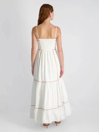 French Connection - Cambria Cotton Contrast Trim Maxi Dress