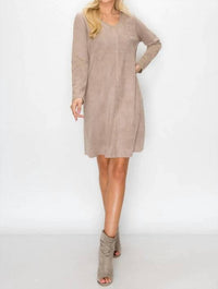 Joh - Aurora Suede Long Sleeve Dress