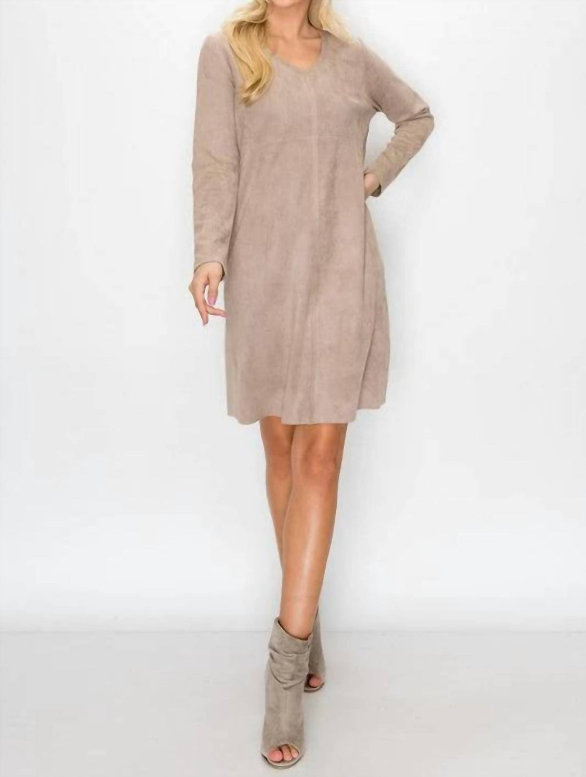 Joh - Aurora Suede Long Sleeve Dress