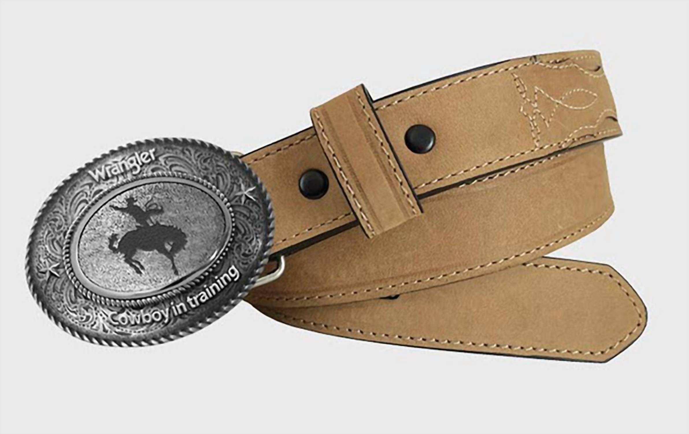Wrangler - Kids Horse Leather Toe Bug Design Belt