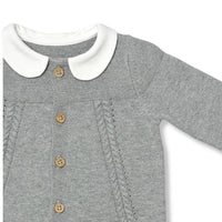 Viverano Organics - Baby's Milan Peter Pan Cable Knit Cardigan Sweater