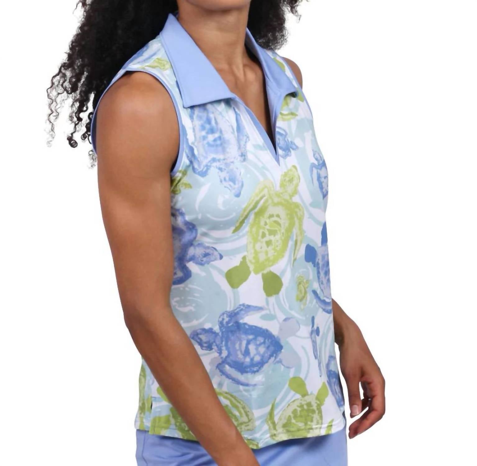 Ana Clare - Sea Turtles Sleeveless Top