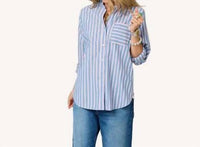 Kerri Rosenthal - Mia Ruffle Stripe Shirt