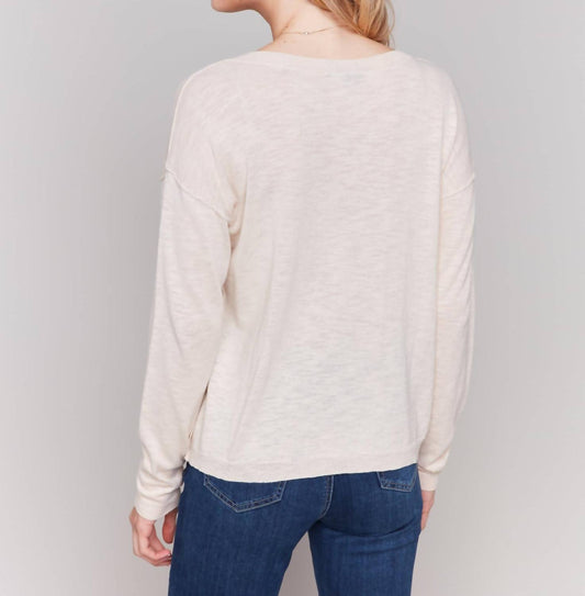 Charlie B - V-neck Cotton Sweater
