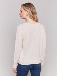 Charlie B - V-neck Cotton Sweater