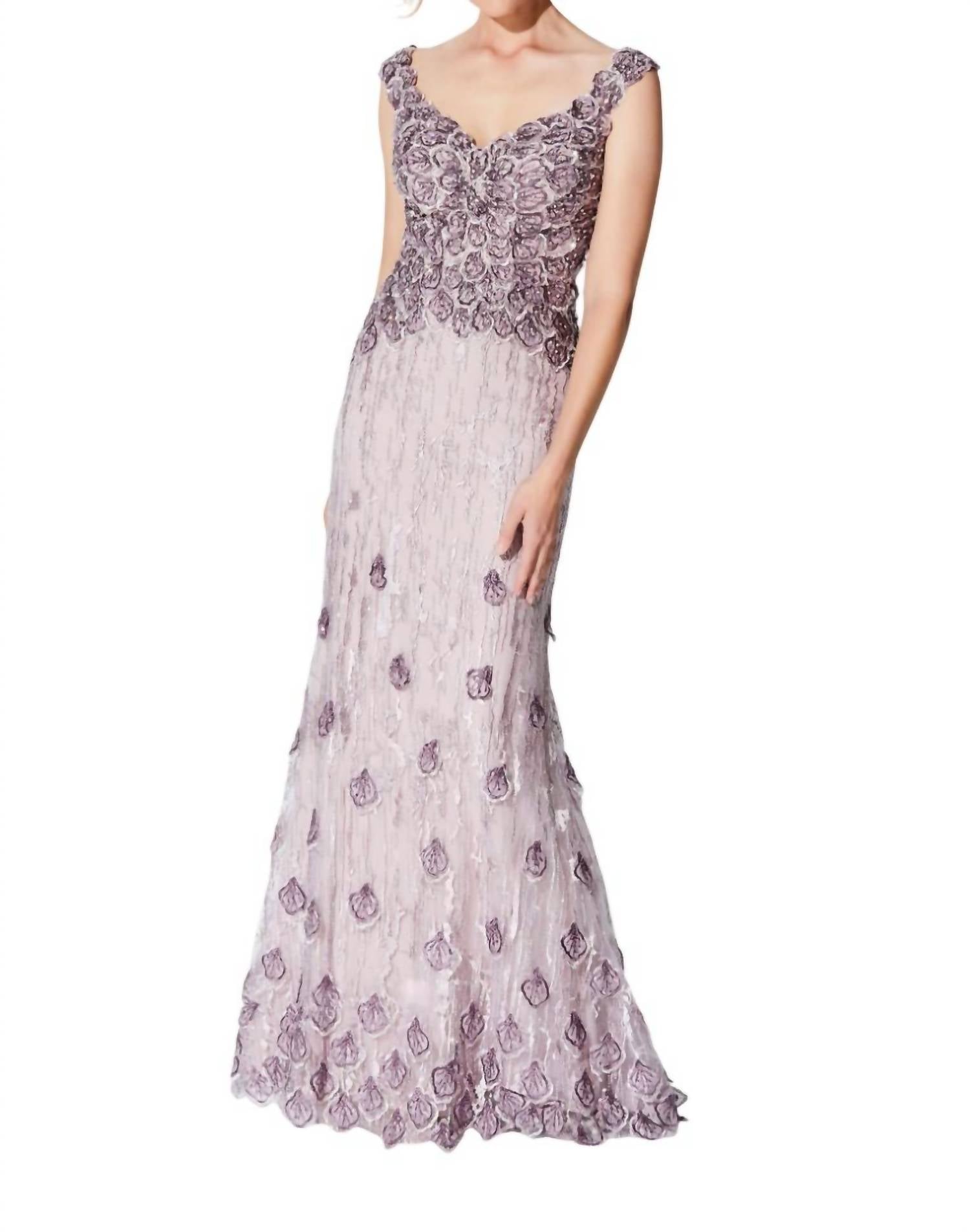 Ivonne D Off The Shoulder Lace Dress in pink topaz 1 - women's dress