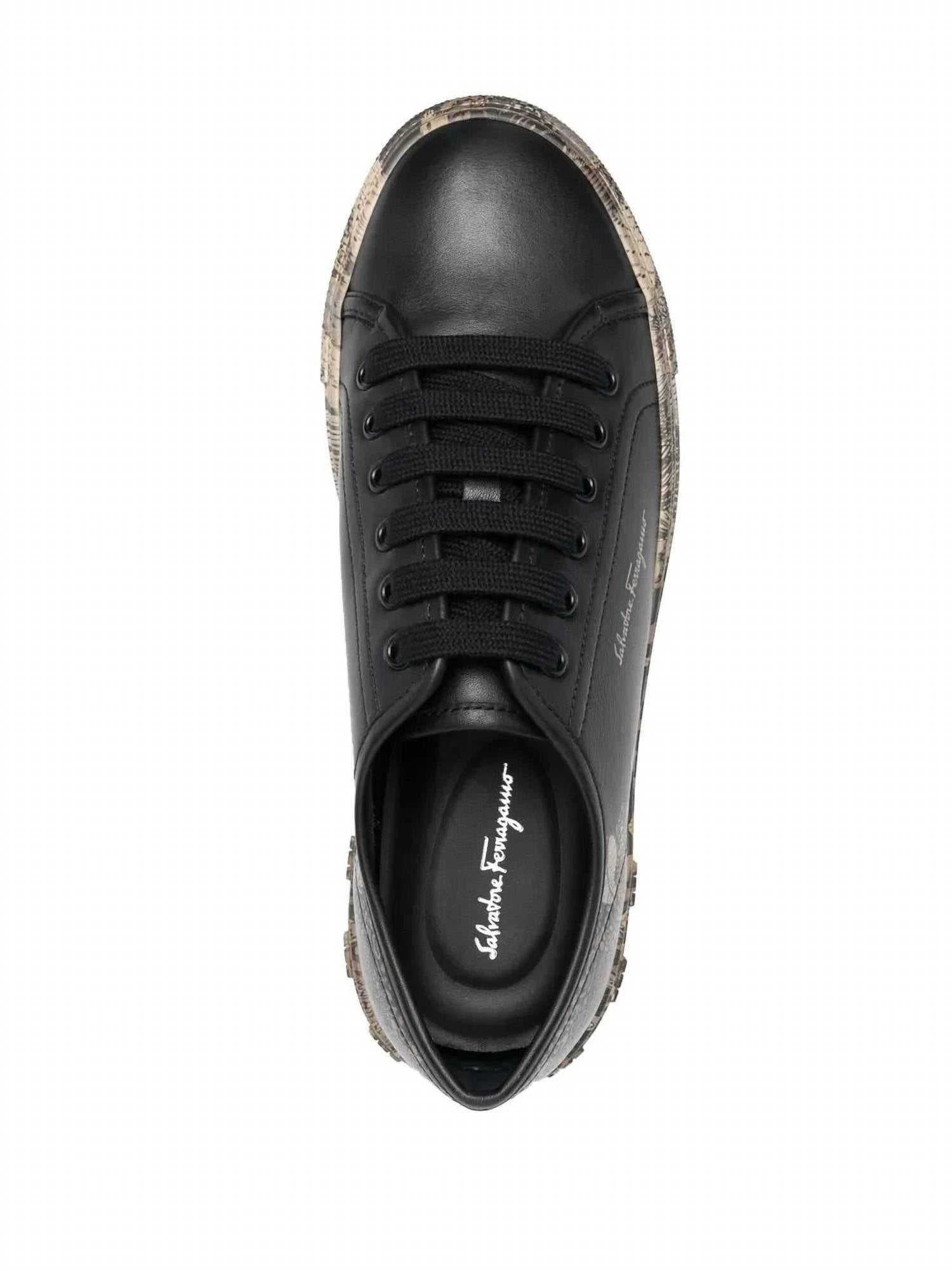 Salvatore Ferragamo - Women's Borg Cubic Lace-up Sneakers