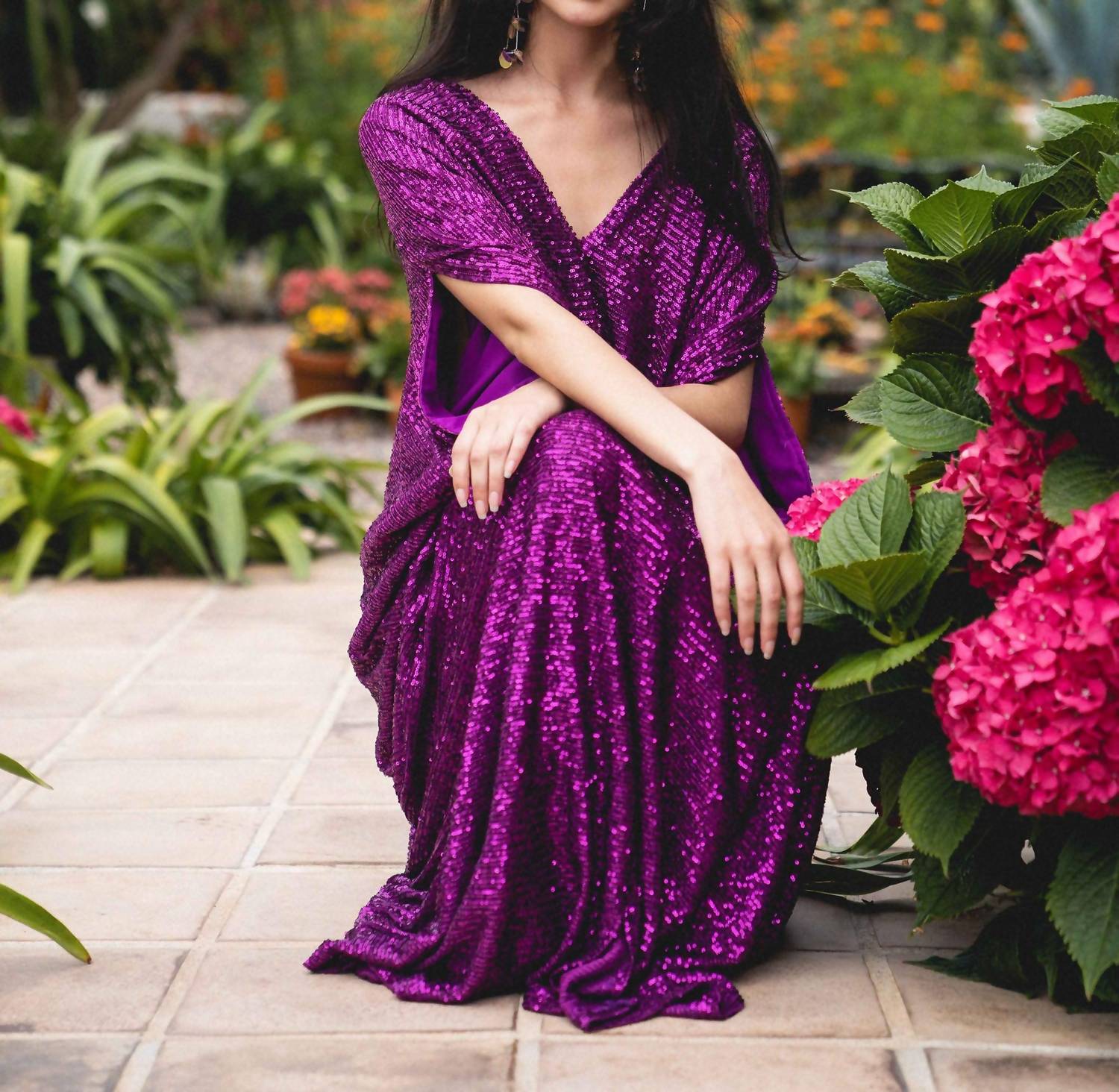 Jennafer Grace - Sequin Caftan Kaftan Dress
