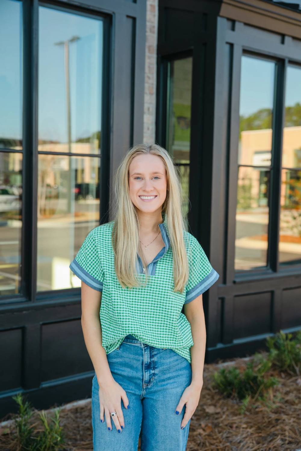 Thml - Short Sleeve Gingham Top