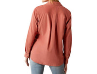 ARIAT Billie Jean Corded Long Sleeve Shirt in light mahogany - women's shirt - alternate view